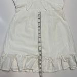 Wild Girls Tie Front Puff Sleeve Mini Dress in White Photo 6