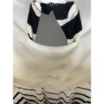 Cato Womens Striped Sleeveless Lined Cut-Out Midi Dress Black cream Size XL NWOT Photo 6