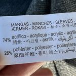 ZARA Basics Cable Knit Balloon Sleeve Sweater Gray & Cream Size M Photo 4