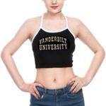 Zoozatz  Vanderbilt University Game Day Halter Neck Crop Top Photo 0