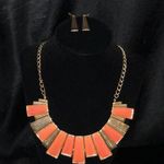 Art Deco retro necklace set Orange Photo 0