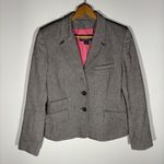 Vineyard Vines Gray Herringbone Blazer with Pink Accent size 6 Photo 0
