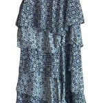 Robbie Bee  Navy Blue and Cream Ruffle Dress‎ Sz 6 Photo 0