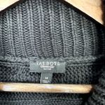 Talbots  Petites M Black Cable Knit Cotton Fisherman Shawl Collar Cardigan Photo 1