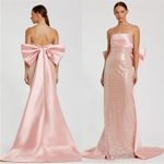 Mac Duggal  37011 Pink Strapless Embellished Gown With Back Bow Detail sz 6 Photo 1
