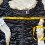 Windsor Elegant Black Ruched Long Sleeve Dress Photo 5