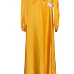 Mac Duggal  NEW Size 8 Marigold Long Sleeve Empire Waist Charmeuse Gown 55693 Photo 4