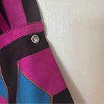 House of Harlow 1960 Printed Satin Wrap Dress Size Large Womens Blue Photo 5