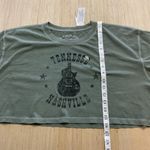 Aeropostale  Nashville Tennessee Crop Boyfriend Tee Khaki Green Tee New Large Photo 3