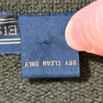 Herman Geist VTG Cardigan Sweater Woman's Large Green Knit Wool Embroidered Photo 6