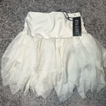 Current Mood  Cream Layered Mini Skirt Photo 0