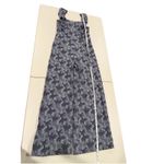 Chelsea and Violet Anthropolgie Jumpsuit Womens Small Stretch Wide Leg Floral Ruffle Wedding Preppy Photo 8