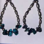 Navajo Turquoise and Sterling Silver Drop Earrings Photo 4