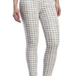 Paige  Women's Verdugo Ankle Skinny Leg Slim Jeans Size 25 Gray White Plaid Photo 0