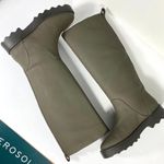Aerosoles  Slalom Water Resistant Faux Leather Rain Boot Size 8.5 Green Olive NEW Photo 4
