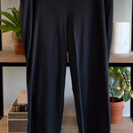 Eileen Fisher Washable Stretch Crepe Mid-Rise Gray Knit Pull On Ankle Pant, M Photo 0