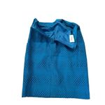 Akris  Punto blue eyelet pencil cotton skirt size 4 Photo 2