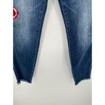 KanCan Jeans Women 11/29 Blue Floral Bird Embroidered Medium Wash Denim Raw Hem Photo 3