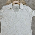 Royal Robbins  Expedition III 3/4 Sleeve Shirt Outdoor UPF 40+ White Print XS Photo 1