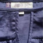 Jennifer Lopez JenniferāāLopesāBlueāRuffledĀ BlouseāsizeāSmall Photo 4