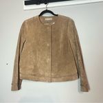Liz Claiborne Light Brown Suede Blazer Jacket Snap Button 12 Petite Photo 2