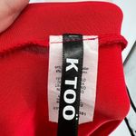 K Too Halter High Leg Slit Jersey Maxi Dress Red Size Large NWT Photo 9