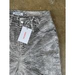 Good American NWT Snake Print Pants Women’s Size 2 Straight Leg Metallic Y2K Photo 5
