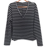 Nasty Gal  Womens Top Size 12 Black Striped‎ Long Sleeve Minimalist Parisian Chic Photo 0
