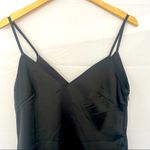 Nasty Gal Collection 0 Black Satin Mini Dress, V-Neck - NWOT Photo 5