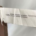 ZARA New  Ruffled Ruched Dress V-Neck Short Sleeve Midi Brown Stripe Photo 17