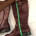 Naturalizer Vintage Burgundy Maroon Red genuine leather knee-high Riding boots gold buckles-Size 7M Measurements in pics #gothic #whimsygoth #biker #grunge #western boho indie Photo 4
