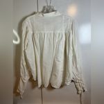 Free People  Cream Button-Down Shirt Photo 3