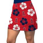 Los Angeles Angels Loudmouth Women's Hibiscus Skort Red/Navy Mini Skirt Large Red Photo 0