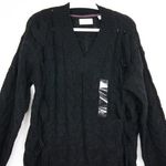 Weatherproof NWOT  Vintage V-neck cabled sweater, black, XL‎ Photo 2