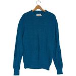 Lake Harmony Rowing Club Blue Cotton Cable Knit Sweater Medium Vintage Made USA Photo 1