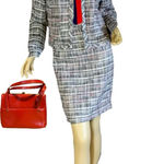 Cynthia Rowley  RED, WHITE & BLUE TWEED SKIRT SUIT (S/6) Photo 0