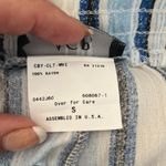 AGB rayon striped cropped wide leg pants Blue Photo 2