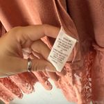 Vocal  USA Rose‎ Faux Suede Lace Trim Long Slv Open Front Cardigan Western Boho Photo 4