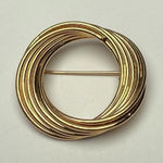 Vintage Napier Entwined Round Circles Gold Tone Brooch Pin Signed Photo 0