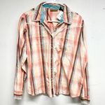 Wrangler Pearl Snap Button Front Lace Accent Plaid Collared Western Shirt XL Photo 0
