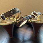 Michael Kors MICHAEL : Black/Brown Snakeskin Strappy Heel Sandal- 9 Photo 5