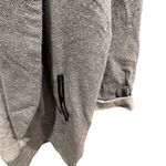 Noir grey Diamond print open front blazer with faux leather locket trim large Gray Photo 3