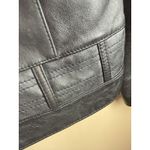 a.n.a Vintage  Women’s XL Black Genuine Lambskin Leather Motorcycle Biker Jacket Photo 5