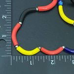 Vintage Curve Tube Glass Multi Strand Colorful Glass Bead 22” Beaded Necklace Photo 3