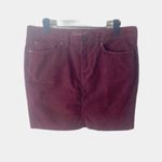 Eddie Bauer Y2K 90s Vintage Burgundy Corduroy Mini Skirt Women's 6 Academia Fall Photo 3