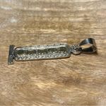 Sterling Silver Vintage Long Egyptian Mexico Symbols 925  Pendant Photo 6
