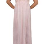 Vintage 70s Texsheen Pink Cottagecore Olga Nightgown Slip Dress Photo 0