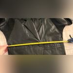 Preston & York Vtg 80s Leather Coat sz M BLack Embossed Paisley Suede Modern Photo 11