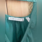 Pink Stitch  Resort Maxi Dress Back Cutout Casual Vacation Size 2 Small Green Photo 3