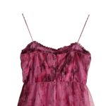 ML Monique Lhuillier Pink Tulle Pleated Sleeveless Cocktail Midi Dress 8 Photo 9